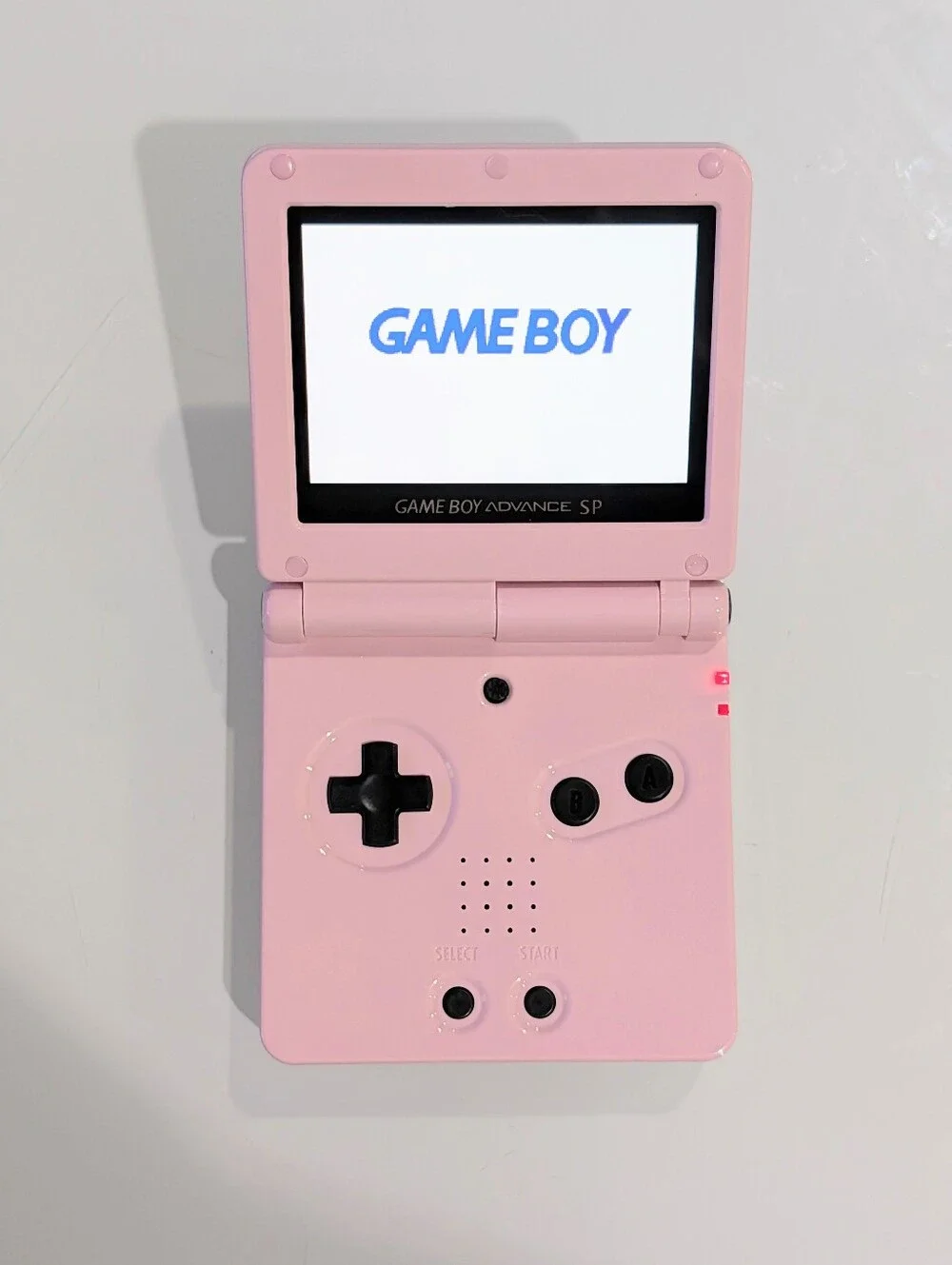 Glossy Pastel Pink Nintendo Game Boy Advance SP GBA SP System with v5 IPS Screen